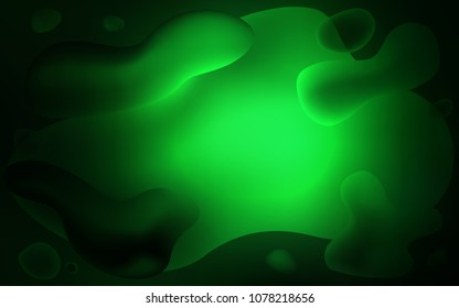 Dark Green vector background with lava shapes. Brand-new colored illustration in memphis style with gradient. Pattern for your business design.