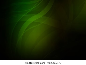 Dark Green vector background with lava shapes. Blurred geometric sample with gradient bubbles.  A completely new template for your business design.
