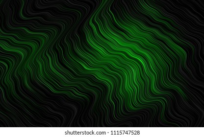 Dark Green vector background with lava shapes. Creative illustration in halftone marble style with gradient. A completely new template for your business design.