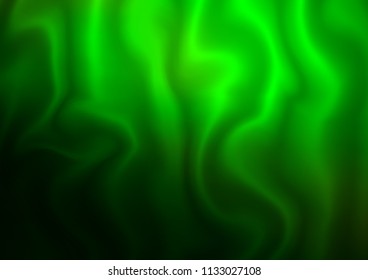 Dark Green vector background with lava shapes. Shining illustration, which consist of blurred lines, circles. The elegant pattern for brand book.