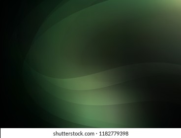 Dark Green vector background with lava shapes. Blurred geometric sample with gradient bubbles.  New composition for your brand book.