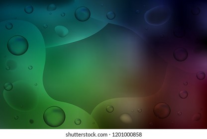 Dark Green vector background with lava shapes. A vague circumflex abstract illustration with gradient. The best blurred design for your business.