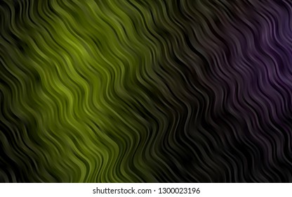 Dark Green vector background with lava shapes. Blurred geometric sample with gradient bubbles.  A completely new template for your business design.