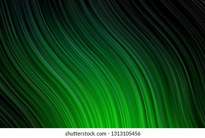 Dark Green vector background with lava shapes. Creative illustration in halftone marble style with gradient. Brand new design for your ads, poster, banner.