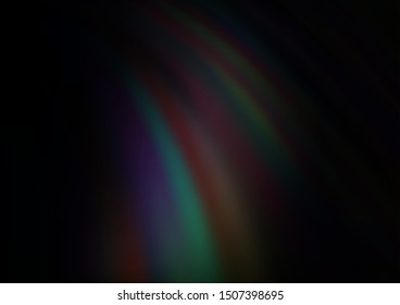 Dark Green vector background with lava shapes. Colorful abstract illustration with gradient lines. New composition for your brand book.