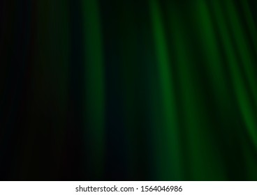 Dark Green vector background with lava shapes. Blurred geometric sample with gradient bubbles.  Textured wave pattern for backgrounds.