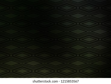 Dark Green vector background with lines, rhombuses. Colorful decorative design in simple style with lines, rhombuses. Pattern for websites, landing pages.