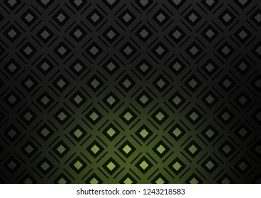 Dark Green vector background with lines, rhombuses. Shining colorful illustration with lines, rectangles. Pattern for websites, landing pages.