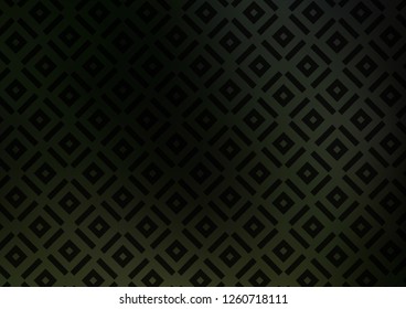 Dark Green vector background with lines, rhombuses. Colorful decorative design in simple style with lines, rhombuses. Best design for your ad, poster, banner.