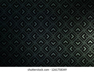 Dark Green vector background with lines, rhombuses. Colorful decorative design in simple style with lines, rhombuses. Pattern for websites, landing pages.