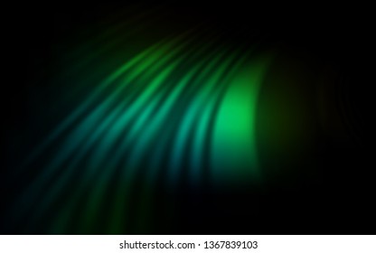 Dark Green vector background with lines. Creative illustration in halftone style with gradient. Template for cell phone screens.