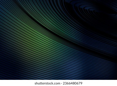Dark Green vector background with lines. Smart illustration in abstract style with gradient lines.  Background for cell phone screens.