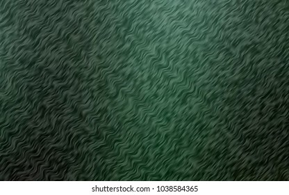 Dark Green vector background with liquid shapes. Modern gradient abstract illustration with bandy lines. Marble style for your business design.