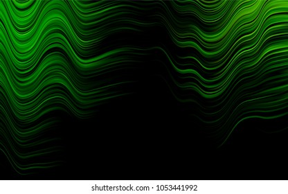 Dark Green vector background with liquid shapes. Shining crooked illustration in marble style. The best blurred design for your business.