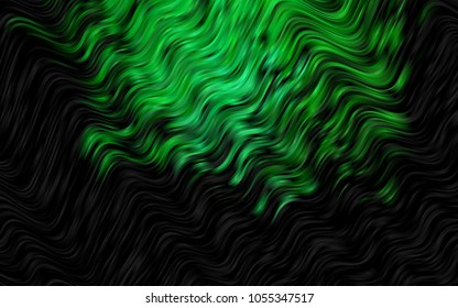 Dark Green vector background with liquid shapes. Creative illustration in halftone marble style with gradient. A completely new template for your business design.