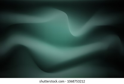 Dark Green vector background with liquid shapes. Blurred geometric sample with gradient bubbles.  The template for cell phone backgrounds.