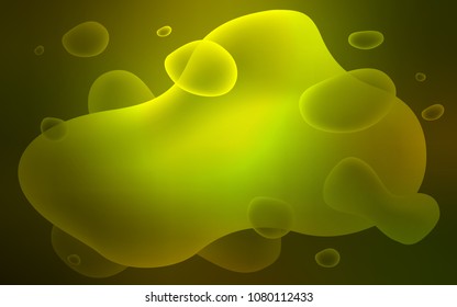 Dark Green vector background with liquid shapes. Colorful illustration in abstract memphis style with gradient. A completely new memphis design for your business.