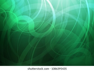 Dark Green vector background with liquid shapes. Colorful illustration in abstract marble style with gradient. Brand new design for your ads, poster, banner.
