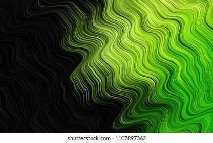 Dark Green vector background with liquid shapes. Creative geometric illustration in marble style with gradient. Textured wave pattern for backgrounds.