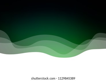 Dark Green vector background with liquid shapes. Modern gradient abstract illustration with bandy lines. Pattern for your business design.