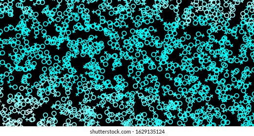 Dark Green vector background with occult symbols. Colorful mystic symbols with a gradient in ancient style. Best design halloween events.