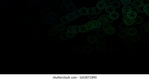 Fondo vectorial verde oscuro con símbolos ocultos. Ilustración abstracta con formas de degradado gótico. Diseño sencillo para la representación oculta.