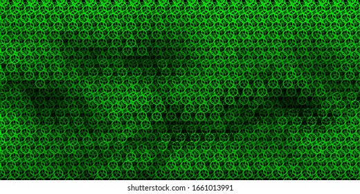 Fondo vectorial verde oscuro con símbolos ocultos. Ilustración abstracta con formas de degradado gótico. Mejor diseño de eventos de halloween.