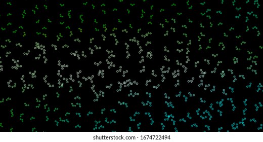 Dark Green vector background with occult symbols. Retro design in abstract style with witchcraft forms. Best design halloween events.
