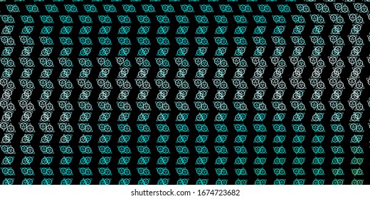 Dark Green vector background with occult symbols. Colorful mystic symbols with a gradient in ancient style. Design for magic, spiritual events.