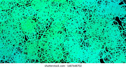 Dark Green vector background with occult symbols. Illustration with magical signs of spiritual power. Simple design for occult depiction.