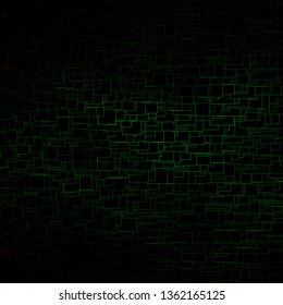 Dark Green vector background in polygonal style. Illustration with a set of gradient rectangles. Best design for your ad, poster, banner.