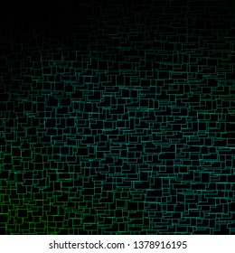 Dark Green vector background in polygonal style. Abstract gradient illustration with rectangles. Best design for your ad, poster, banner.