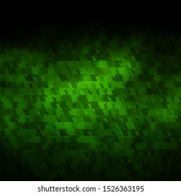 Dark Green vector background with polygonal style. Glitter abstract illustration with triangular shapes. Template for wallpapers.
