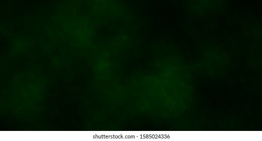 Dark Green vector background with polygonal style. Illustration with set of colorful triangles. Pattern for websites.