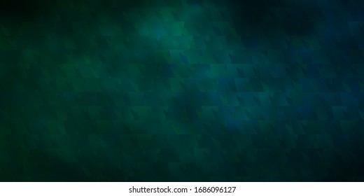 Dunkelgrüner Hintergrund der Vektorillustration mit polygonalem Stil. Moderne abstrakte Illustration mit bunten Dreiecken. Das beste Design für Poster, Banner.