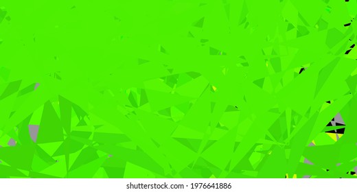 Dark green vector background with polygonal forms. Smart abstract illustration with triangle forms in modern style. An easy addition to your commertials.