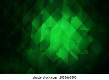 Fondo vector verde oscuro en estilo poligonal. Ilustración de gradiente abstracto con rectángulos. Patrón para comerciales.