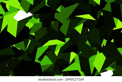 Fondo de vector verde oscuro con estilo poligonal. Ilustración abstracta moderna con triángulos coloridos. El mejor diseño inteligente para tu negocio.
