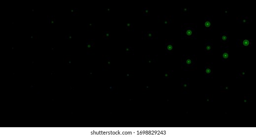 Dark Green vector background with random forms. Illustration with colorful shapes in abstract style. Modern design for your ads.