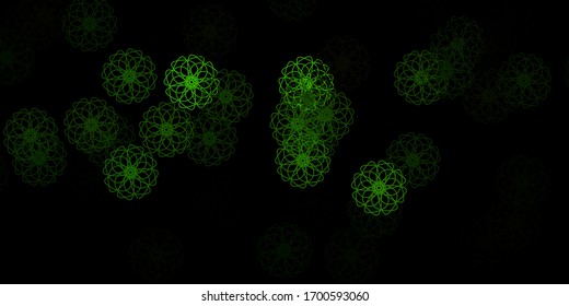 Dark Green vector background with random forms. Illustration with colorful shapes in abstract style. Simple illustration for your web site.