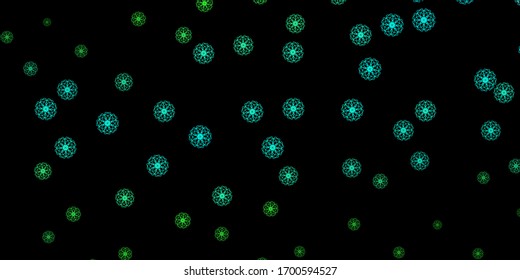 Dark Green vector background with random forms. Colorful illustration with simple gradient shapes. Simple illustration for your web site.