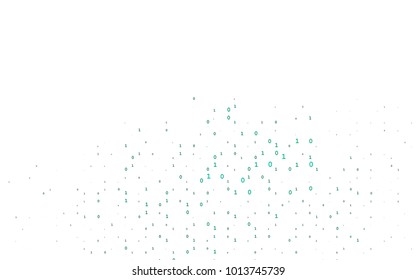 Dark Green vector background with signs of numerals. Abstract illustration with colored algebra signs. Template can be used as a background for ads of typography.