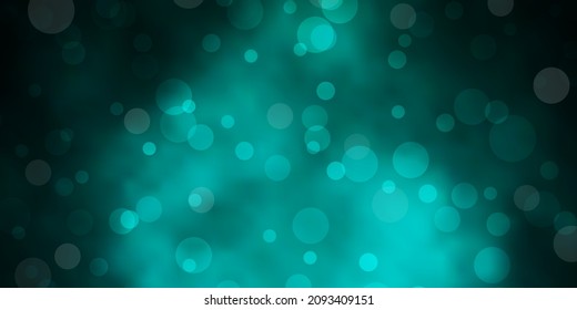 Dark Green vector background with spots. Abstract decorative design in gradient style with bubbles. Pattern for business ads.