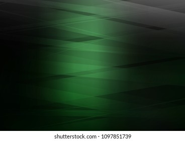 Dark Green vector background with straight lines. Decorative shining illustration with lines on abstract template. The pattern can be used for busines ad, booklets, leaflets