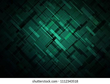 Dark Green vector background with straight lines. Decorative shining illustration with lines on abstract template. The pattern can be used as ads, poster, banner for commercial.