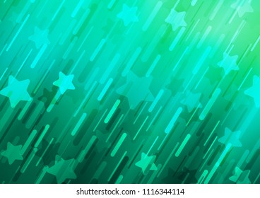 Dark Green vector background with straight lines. Glitter abstract illustration with colored sticks. Smart design for your business advert.