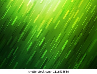 Dark Green vector background with straight lines. Decorative shining illustration with lines on abstract template. Smart design for your business advert.