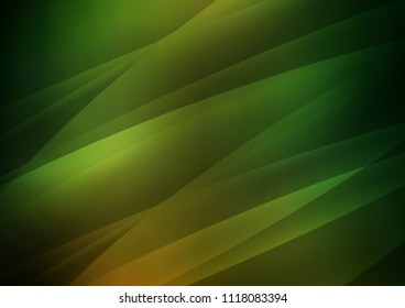 Dark Green vector background with straight lines. Decorative shining illustration with lines on abstract template. The pattern can be used as ads, poster, banner for commercial.