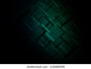 Dark Green vector background with straight lines. Shining colored illustration with narrow lines. Best design for your ad, poster, banner.