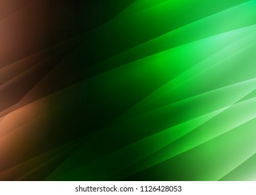 Dark Green vector background with straight lines. Decorative shining illustration with lines on abstract template. The pattern can be used for websites.